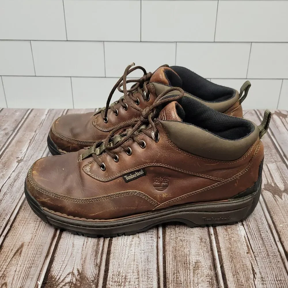 Timberland Trek Travel Leather Hiking Boots Brown Men's Size 11